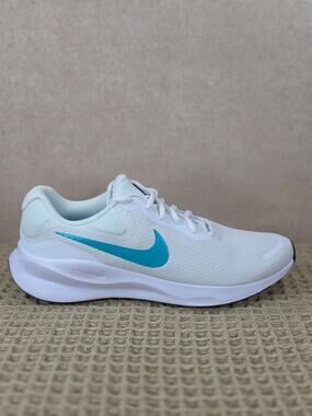 Nike Revolution 7 FB2207‑103 Men’s 9.5 White Blue – Brand New (No Box)